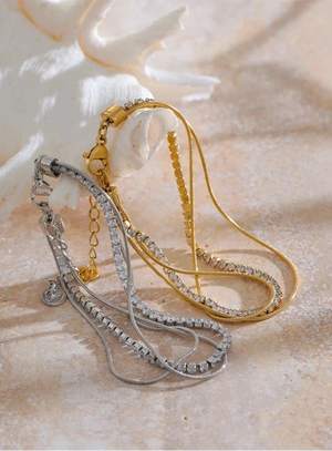 Gold Layered Zirconia Bracelet