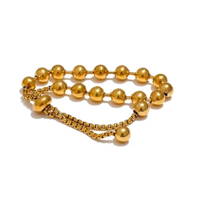 Gold Ball Bead Bracelet