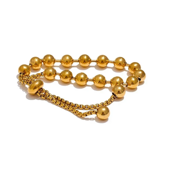 Gold Ball Bead Bracelet