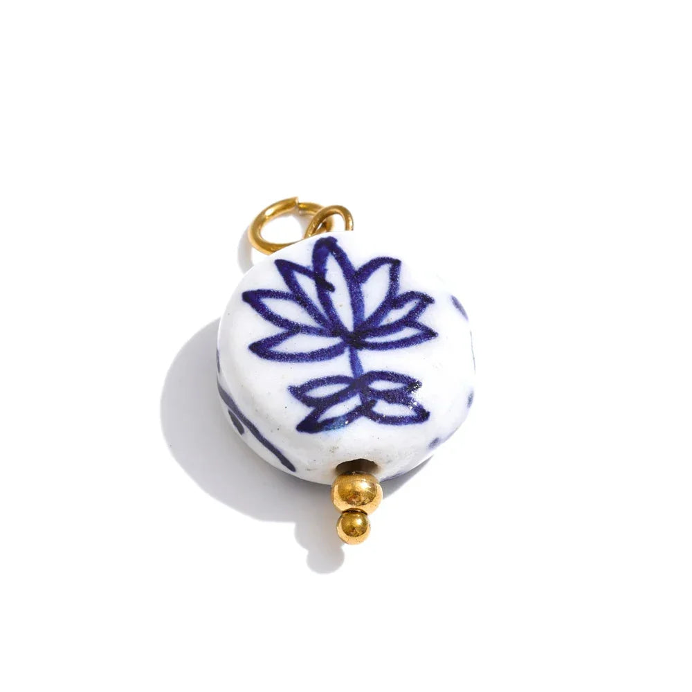 1PC Fashion Enamel Fish Turtle Flower Insect Stainless Steel Charm DIY Accessories Making Necklace Bracelet Jewelry