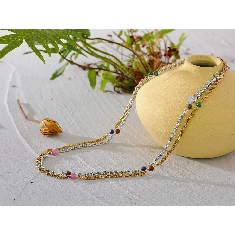 Sophia's Harmony Gemstone Collar - TM & Co. Jewels