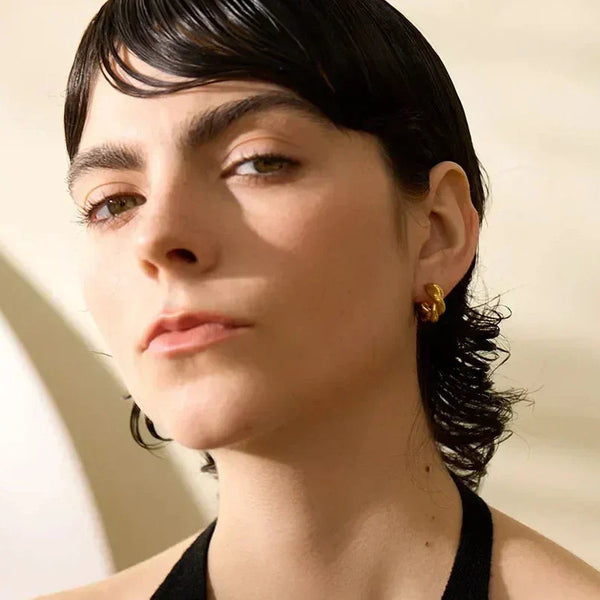 Twisted Glam Geometric Hoops - TM & Co. Jewels