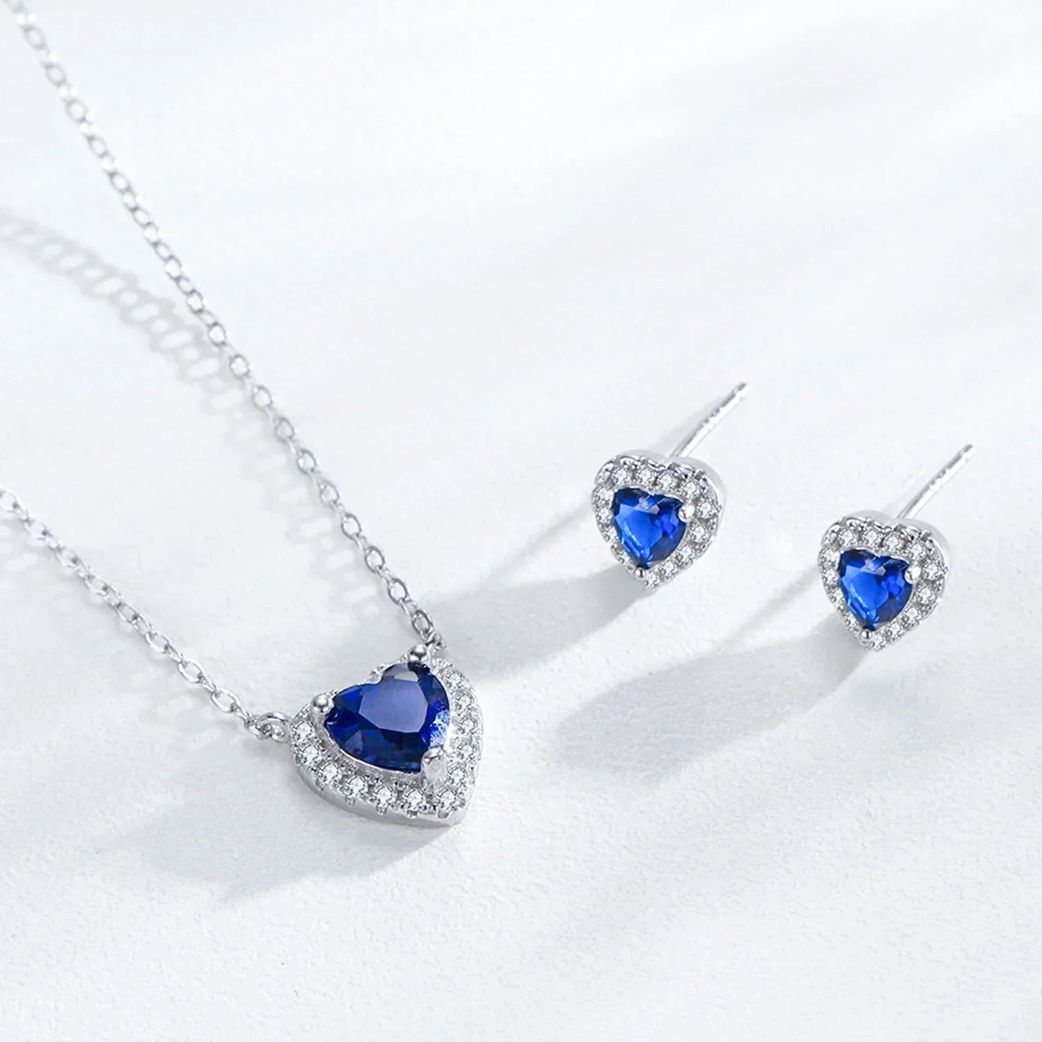 Royal Blue Heart Set - TM & Co. Jewels