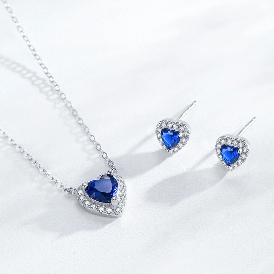 Royal Blue Heart Set - TM & Co. Jewels