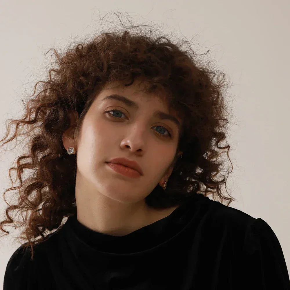 Emerald Elegance Square Studs - TM & Co. Jewels