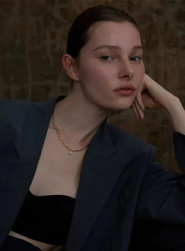 Aura Double Chain Pendant - TM & CO. JEWELS 