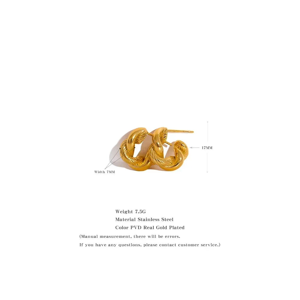 Twisted Glam Geometric Hoops - TM & Co. Jewels