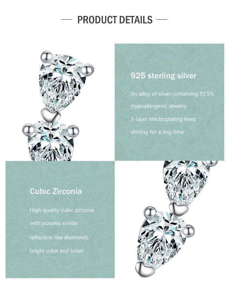 Dazzling CZ Water Drop Earrings - TM & Co. Jewels