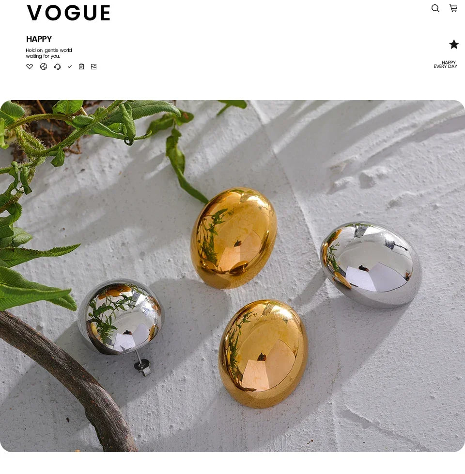 Luxe Loom Gold Oval Charms - TM & Co. Jewels