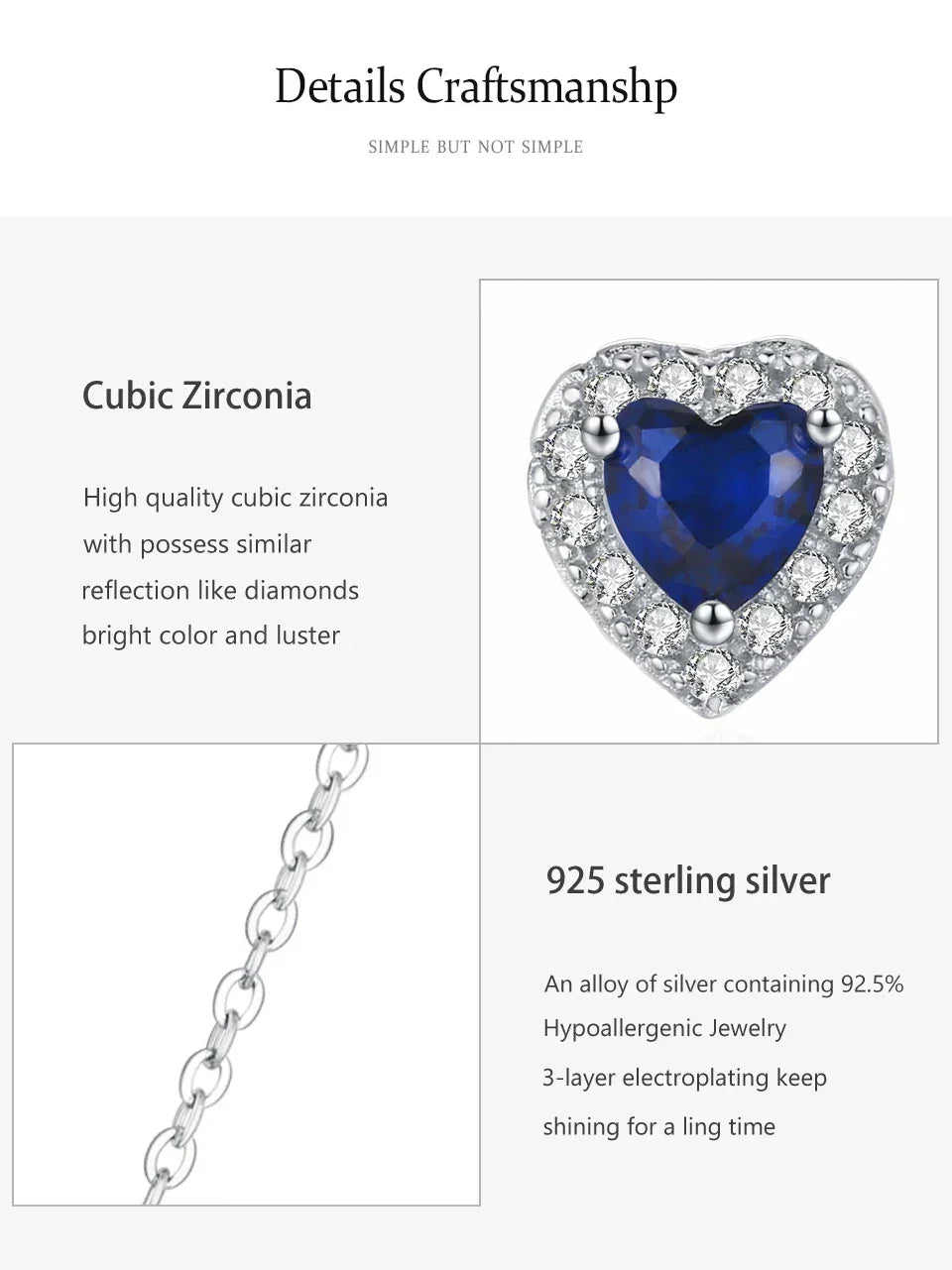 Royal Blue Heart Set - TM & Co. Jewels