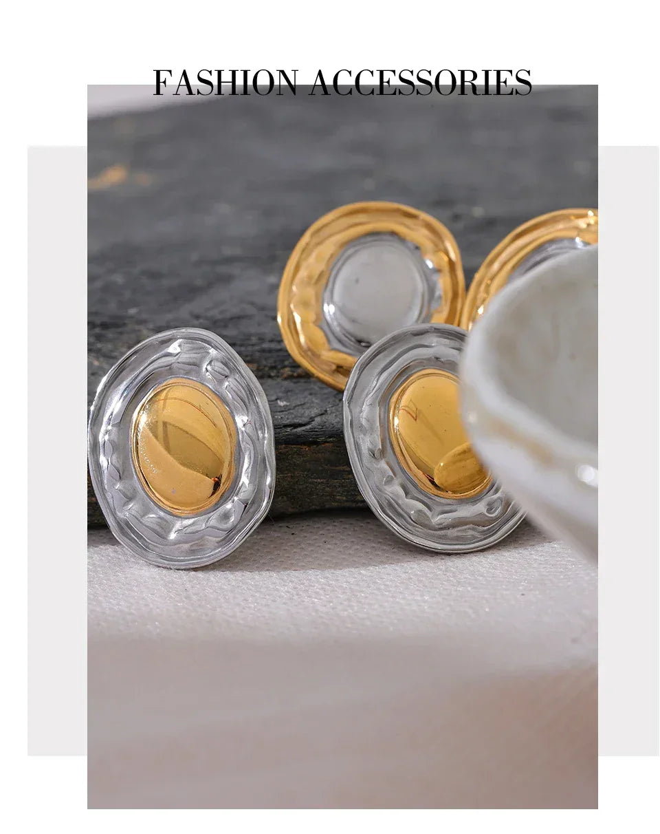 Luxe Circles Stylish Stud Earrings - TM & Co. Jewels