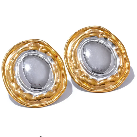 Luxe Circles Stylish Stud Earrings - TM & Co. Jewels