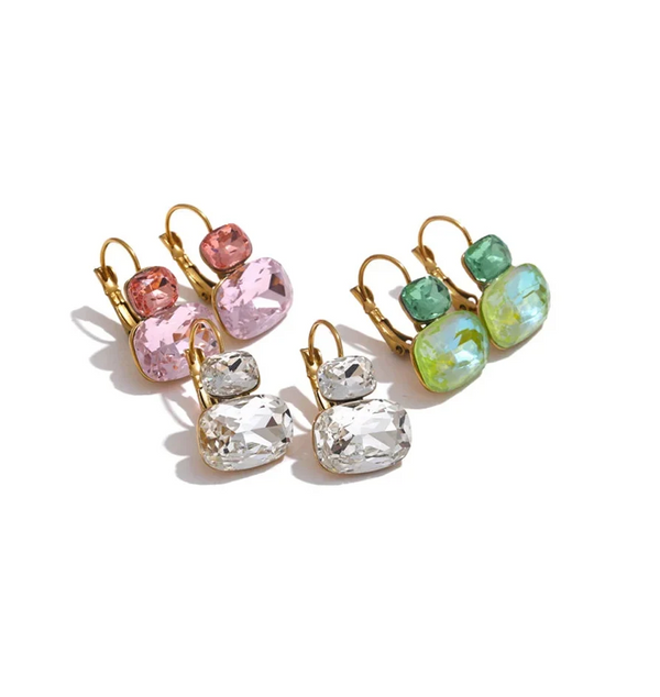 Crystal Tier Drop Earrings