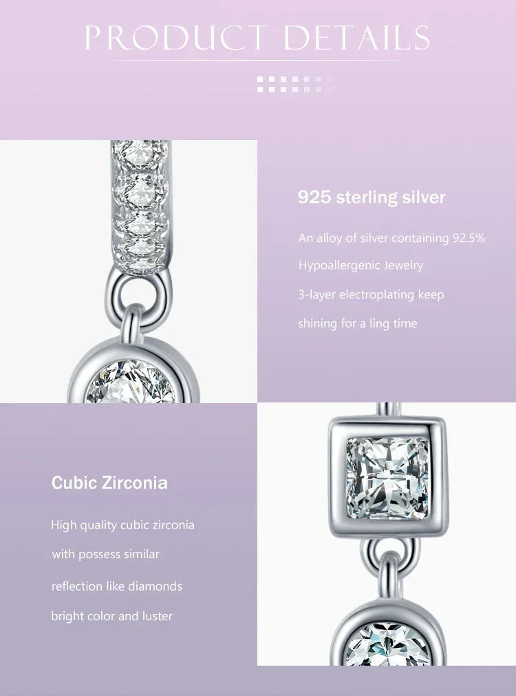 Geometric Fusion CZ Hoop Earrings - TM & Co. Jewels