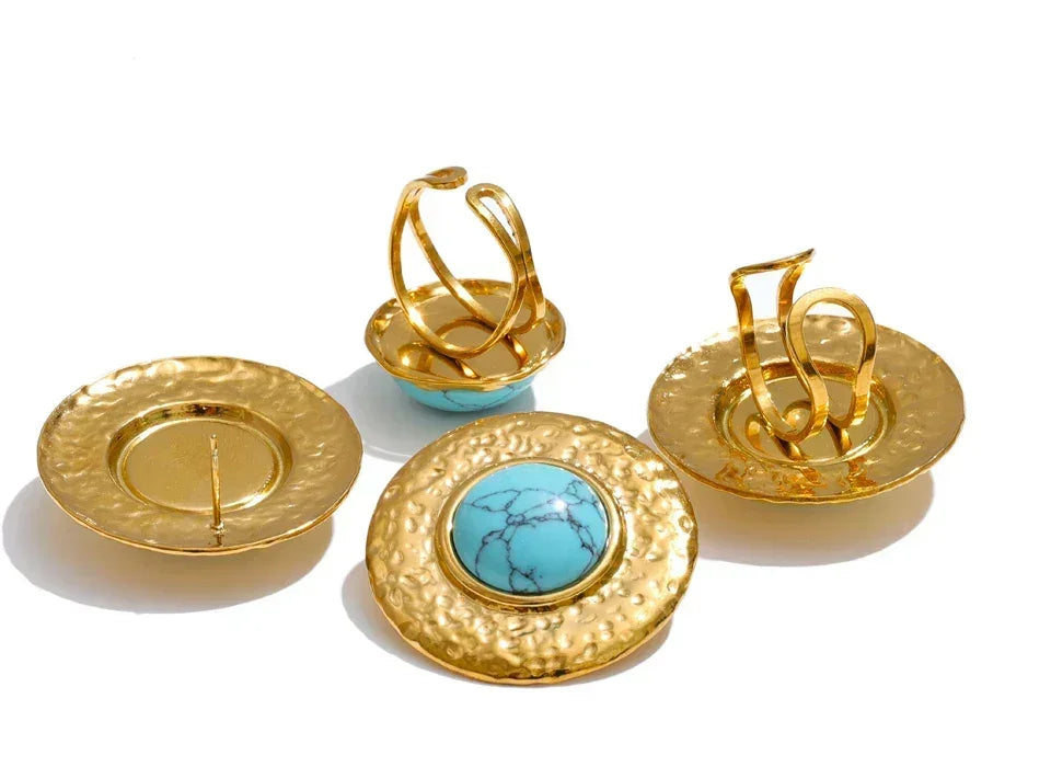 Turquoise Geometry Vintage Jewelry Set