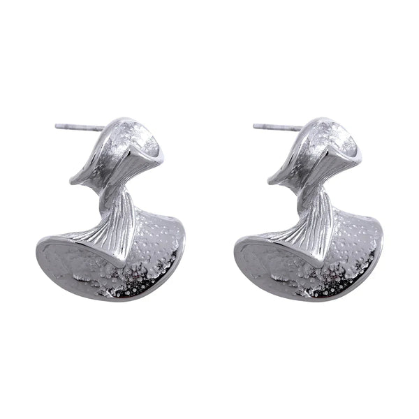 Golden Aura Wave Studs - TM & Co. Jewels