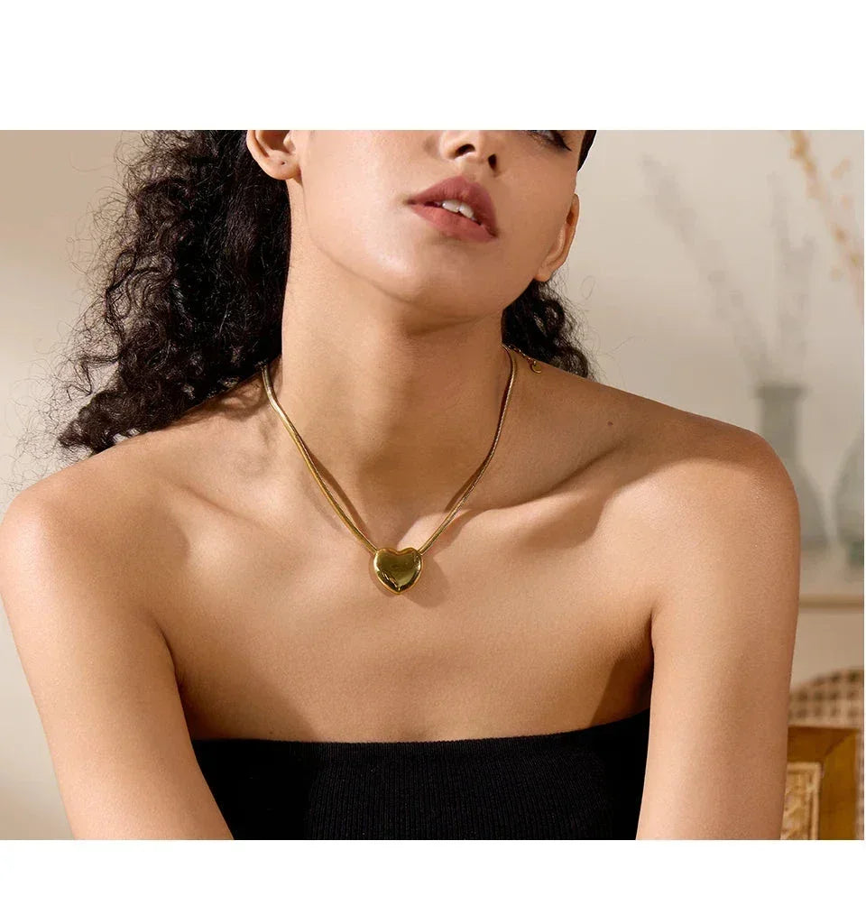 Heart Flow Snake Chain - TM & Co. Jewels