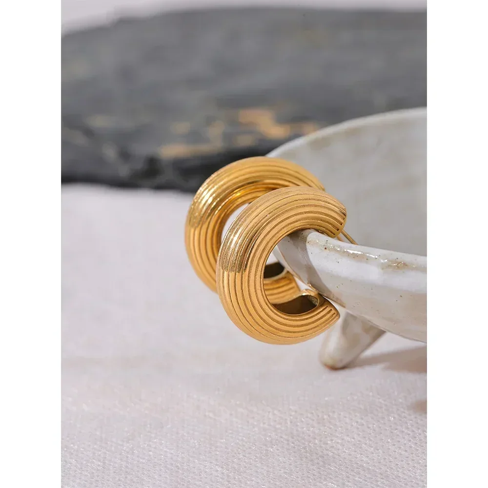 Eternal Edge Stainless Hoops - TM & Co. Jewels