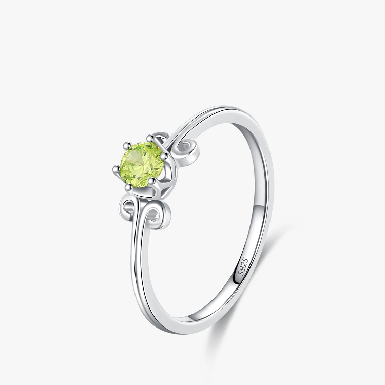 Mint Blossom Silver Ring