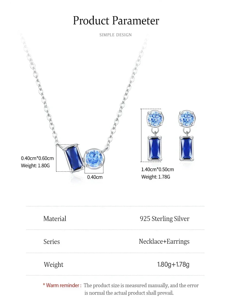 Blue Majesty Zircon Set - TM & Co. Jewels