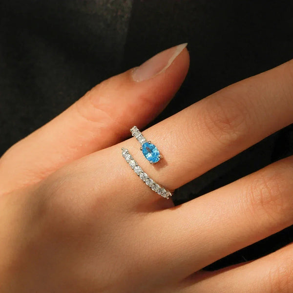 Azure Grace Open Ring - TM & Co. Jewels