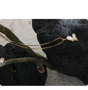 Ocean Flutter Shell Butterfly Necklace - TM & Co. Jewels