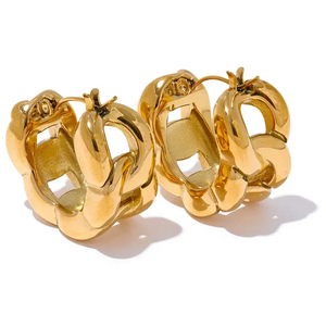 Charm Cast Geo Texture Hoop Jewelry - TM & Co. Jewels