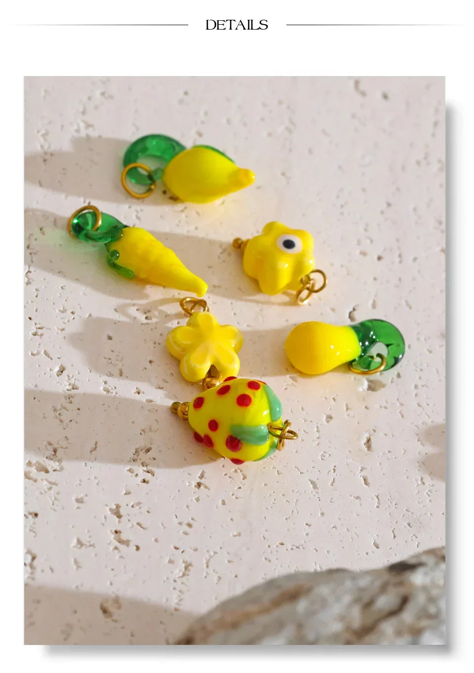 Cute Enamel Enamel Star Flower Cherry Strawberry DIY Accessories Charm Pendants for Necklace Bracelet Earrings Making