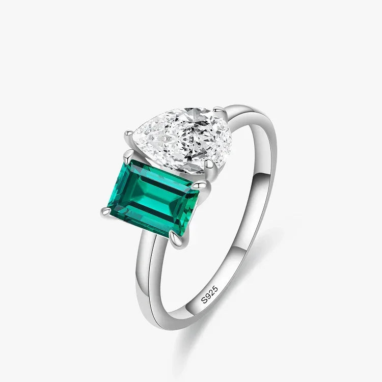 Emerald Tide Drop Ring - TM & Co. Jewels