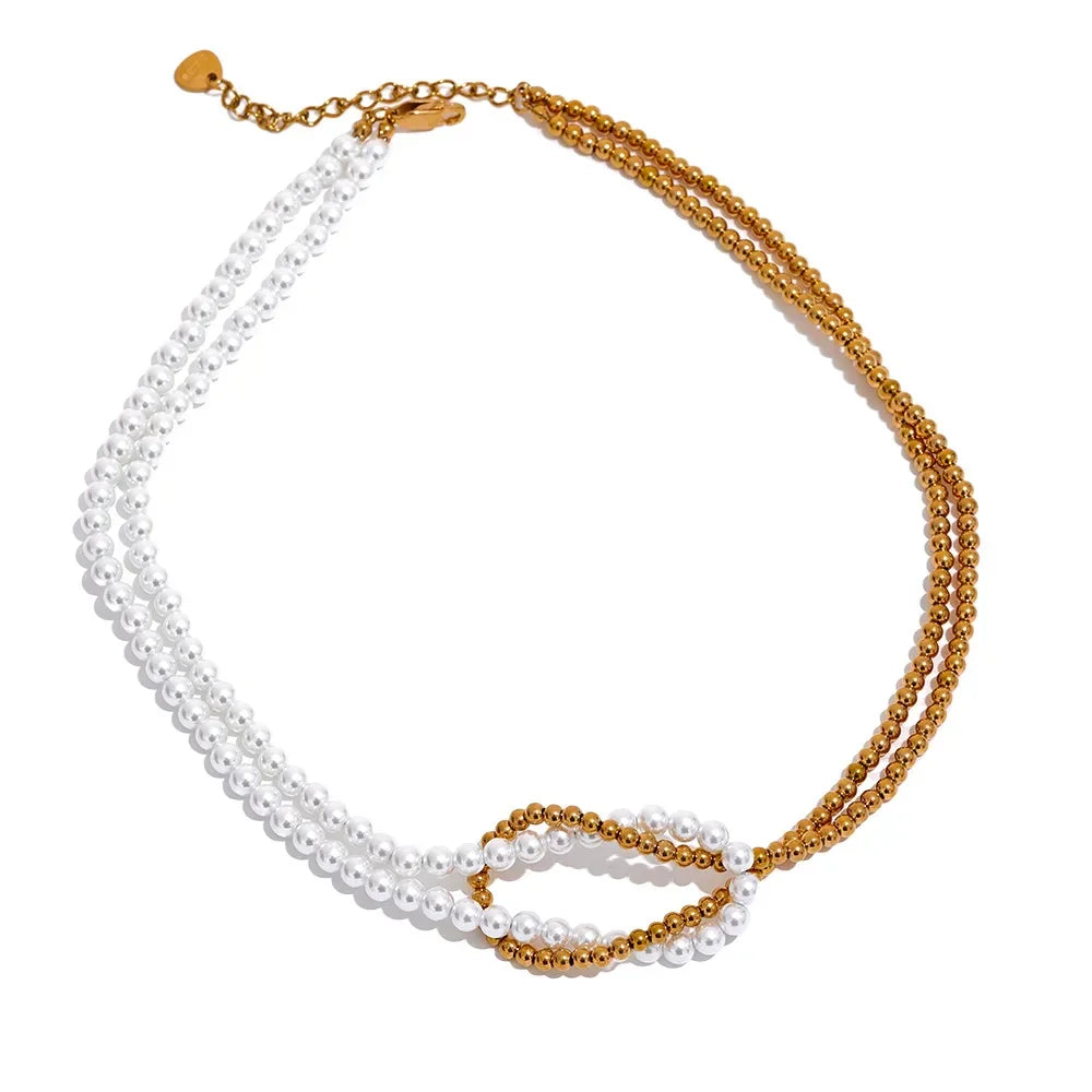 Aura Knot Pearl Choker
