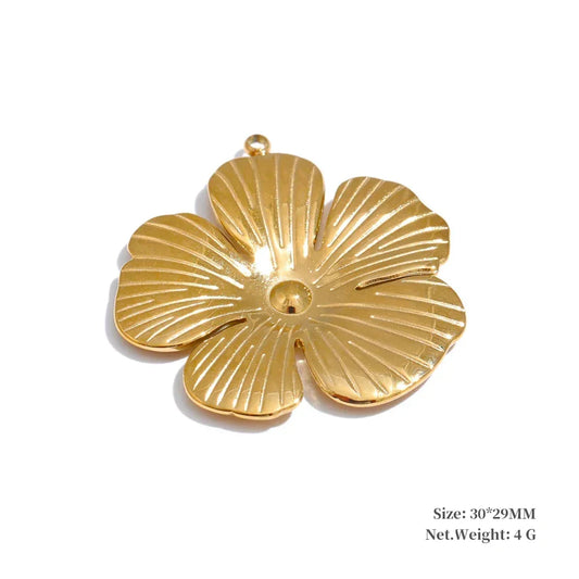 Stainless Steel Metal Flower Cross Pendants Tarnish Resistant DIY Necklace Jewelry Accessories Wholesale Waterproof