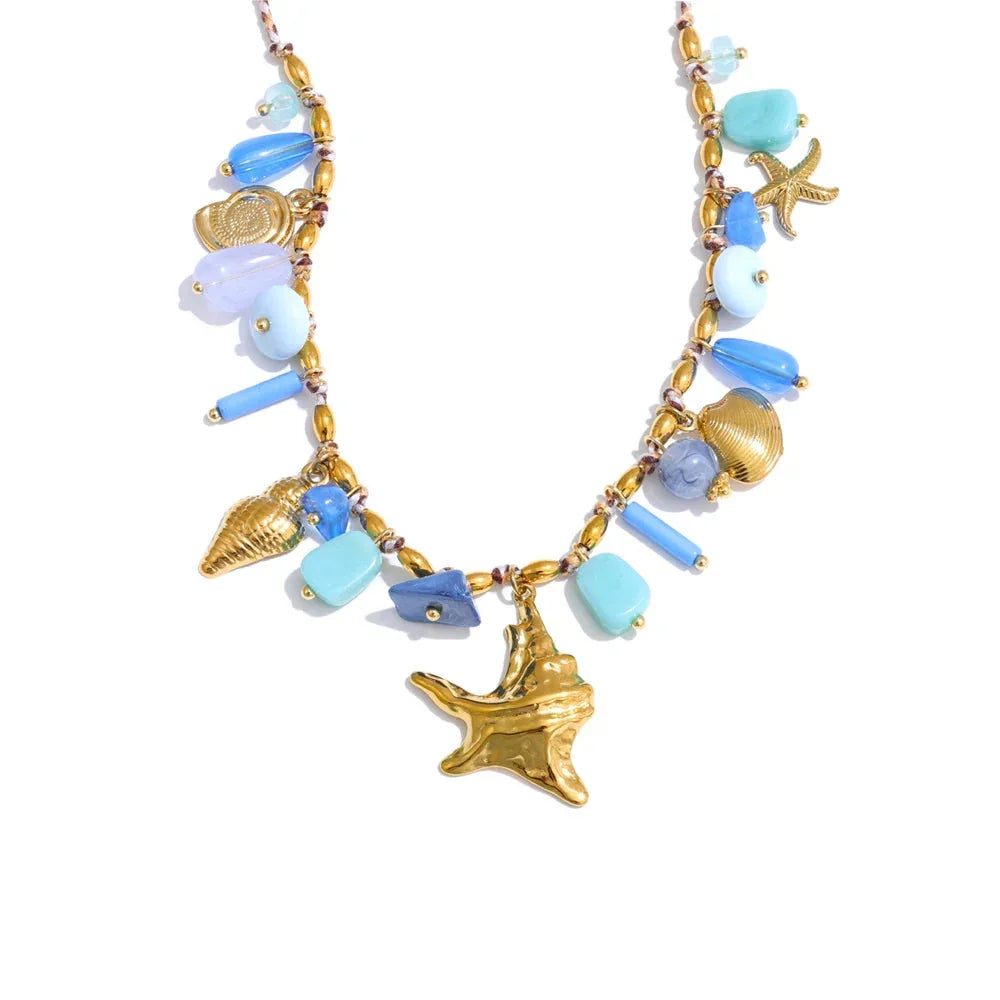 Starfish Kisses Charm Necklace