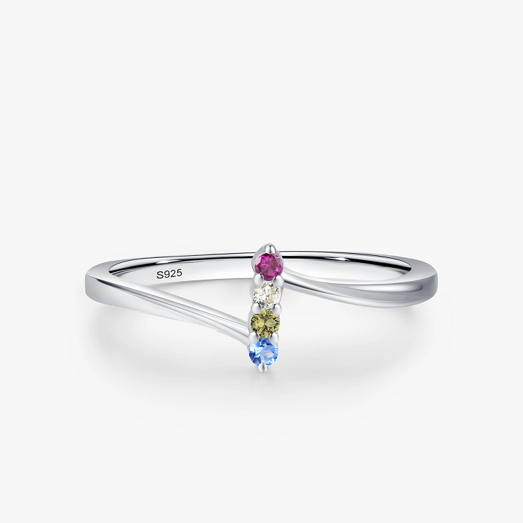 Rainbow Edge Wedding Band