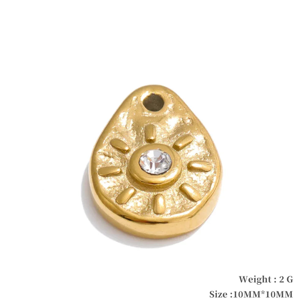 Stainless Steel Metal Leaf Flower Insect Pendants Jewelry DIY Accessories Making Necklace Bracelet Wholesale