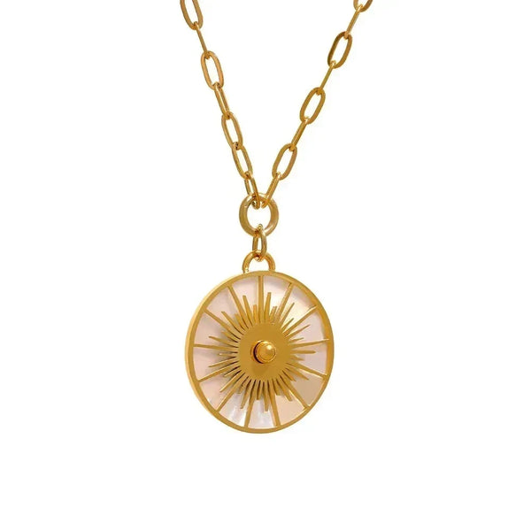 Luxe Rounds Shell Necklace - TM & CO. JEWELS 