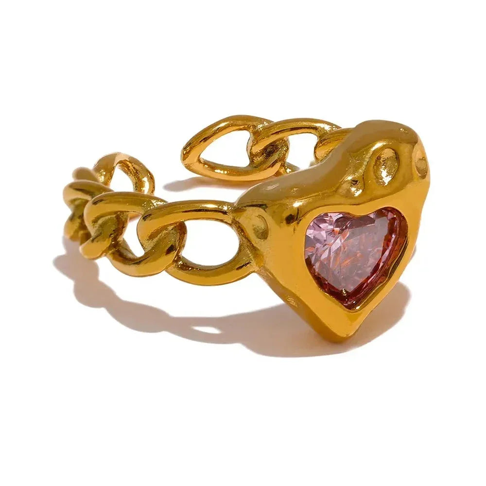 Pink Bliss Heart Ring - TM & Co. Jewels