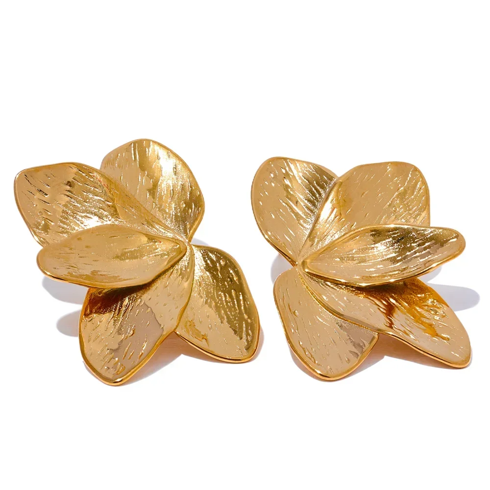 Floral Radiance Big Stud Earrings - TM & Co. Jewels