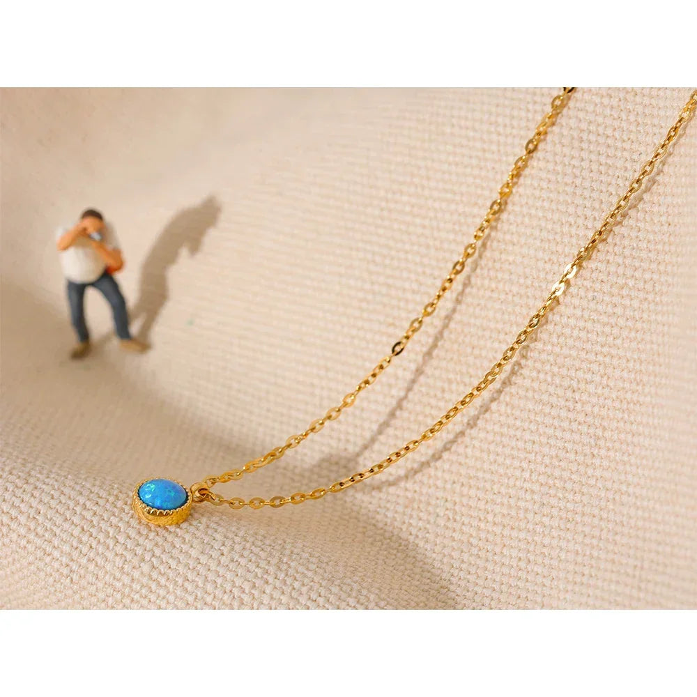 Celestial Blue Pendant Necklace - TM & Co. Jewels