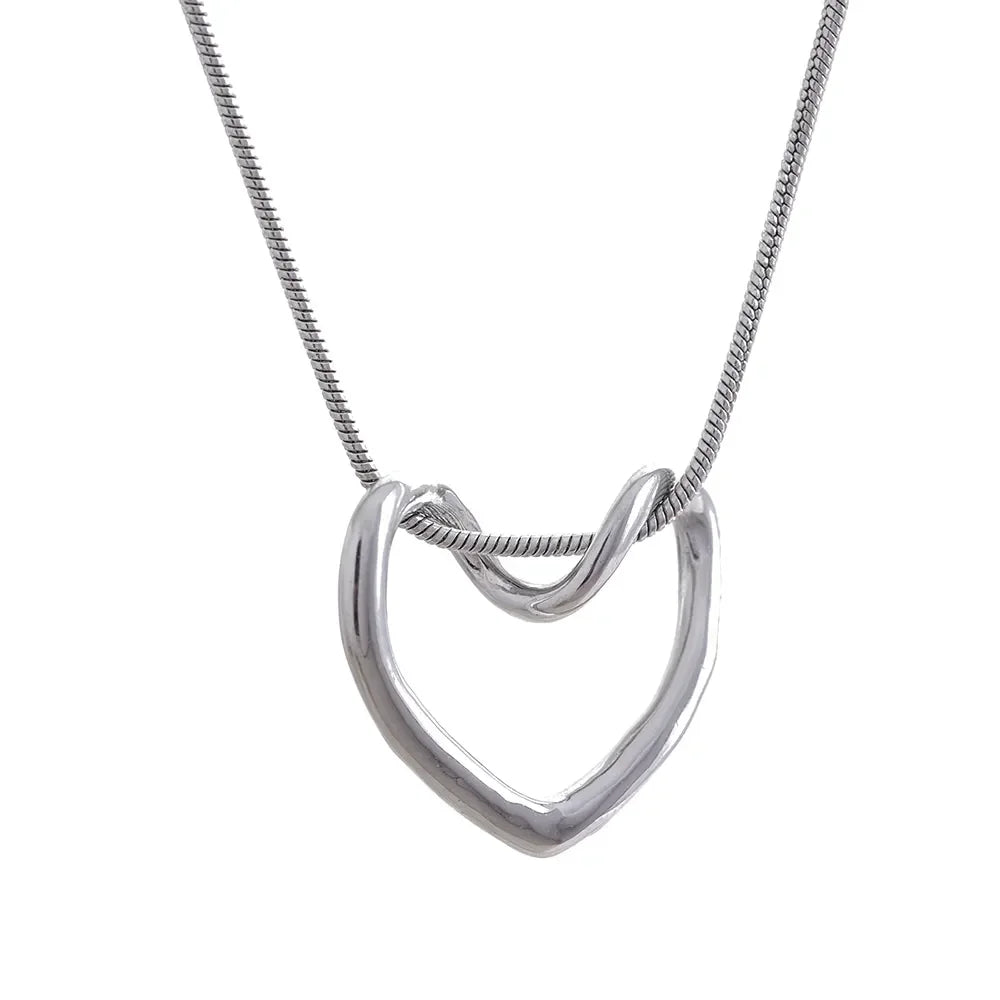 Serene Heart Hollow Necklace - TM & Co. Jewels