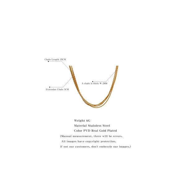 Golden Cascade Choker - TM & CO. JEWELS 