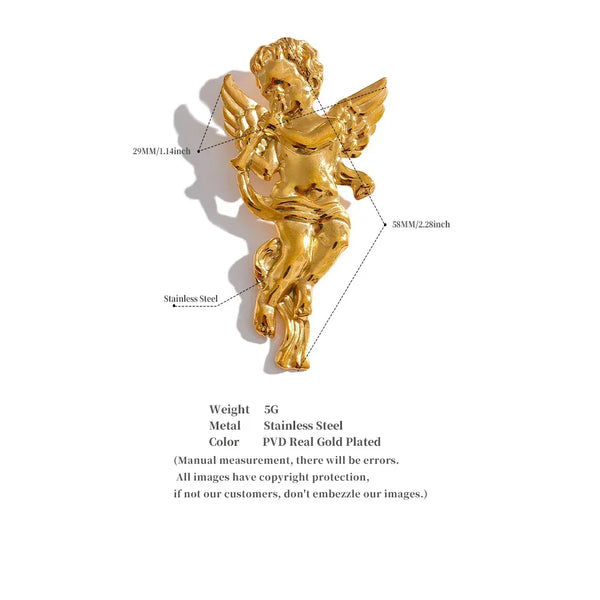 Angelic Trumpet Pin - TM & CO. JEWELS 