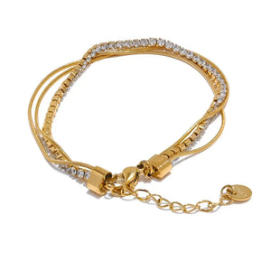 Gold Layered Zirconia Bracelet