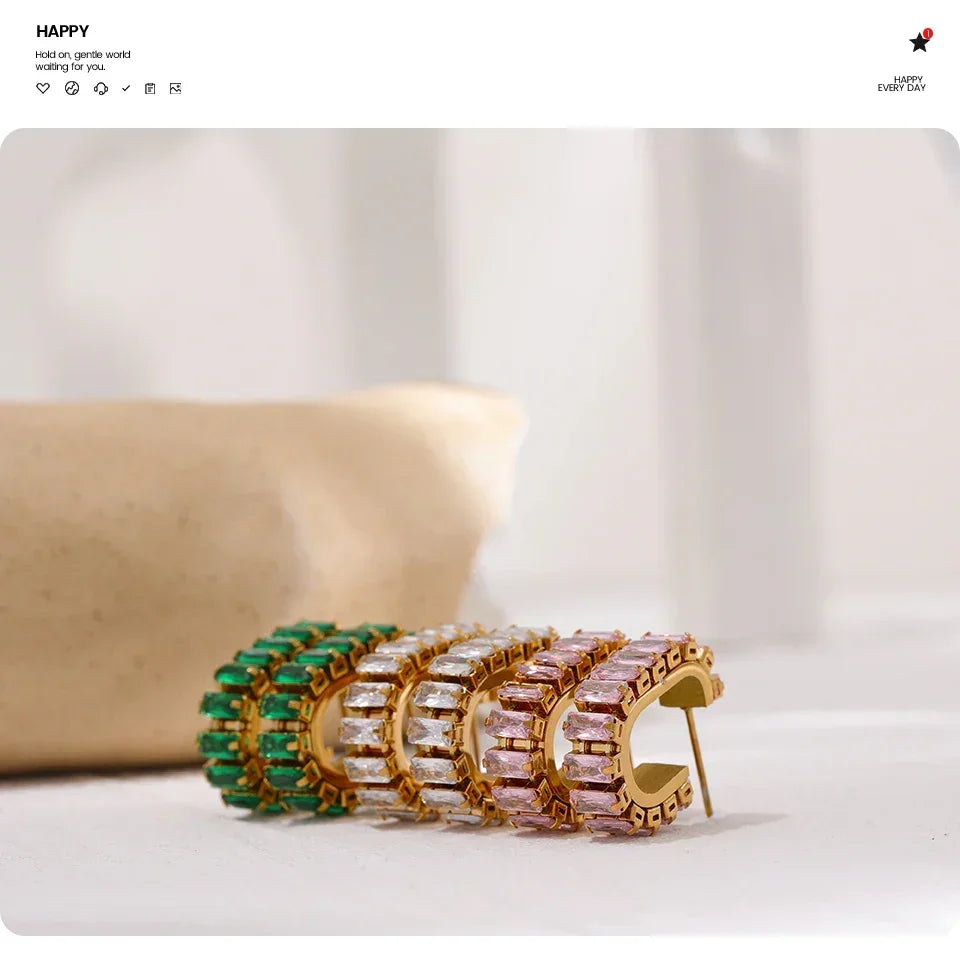 Cubic Elegance Geometric Drops - TM & Co. Jewels