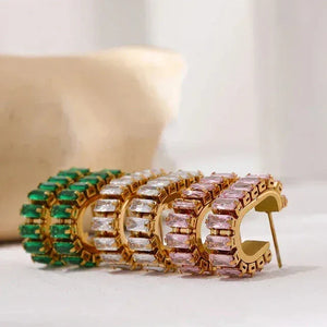 Cubic Elegance Geometric Drops - TM & Co. Jewels