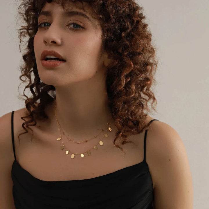 Collier médaillon doré