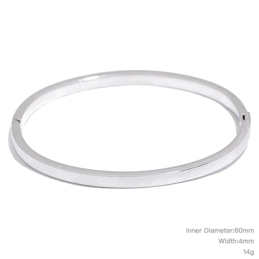 Golden Smooth Stainless Bangle - TM & Co. Jewels
