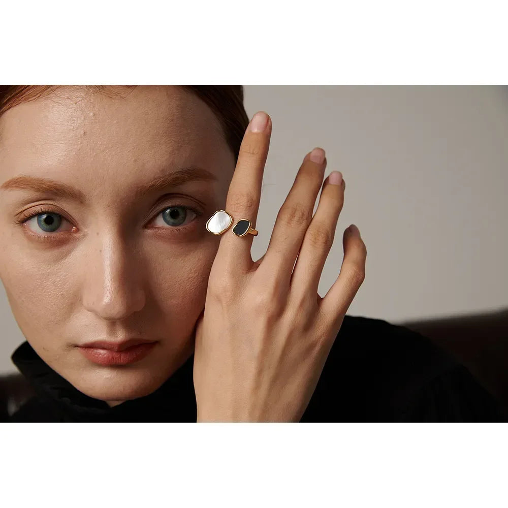 Marine Shell Geometry Ring - TM & Co. Jewels