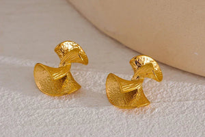 Golden Aura Wave Studs - TM & Co. Jewels