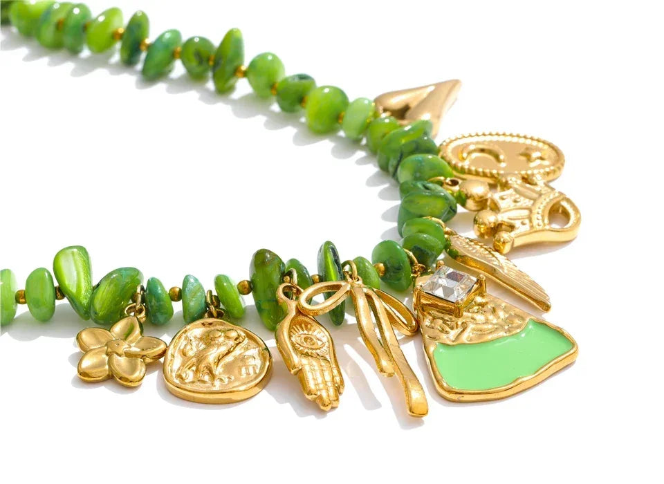 Seafoam & Petals Necklace - TM & CO. JEWELS 