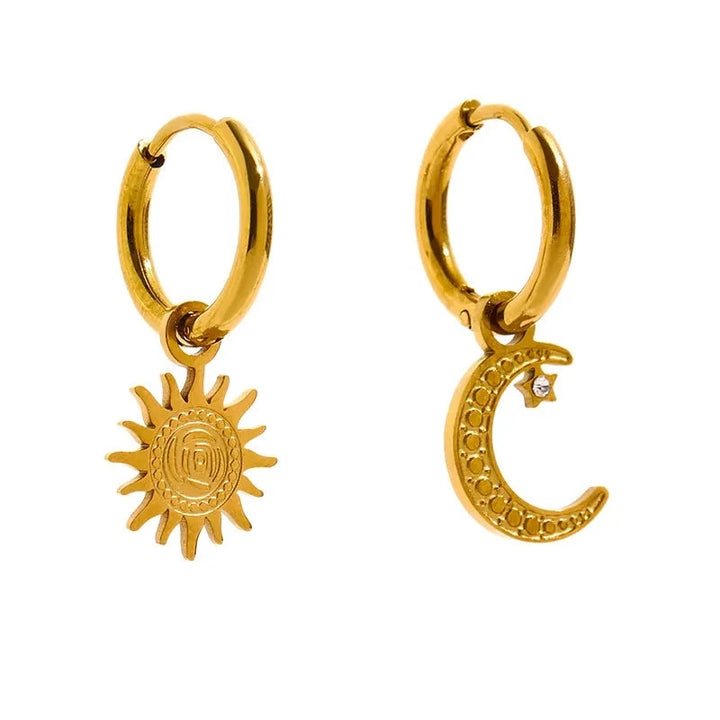 Lunar Charm Drop Earrings